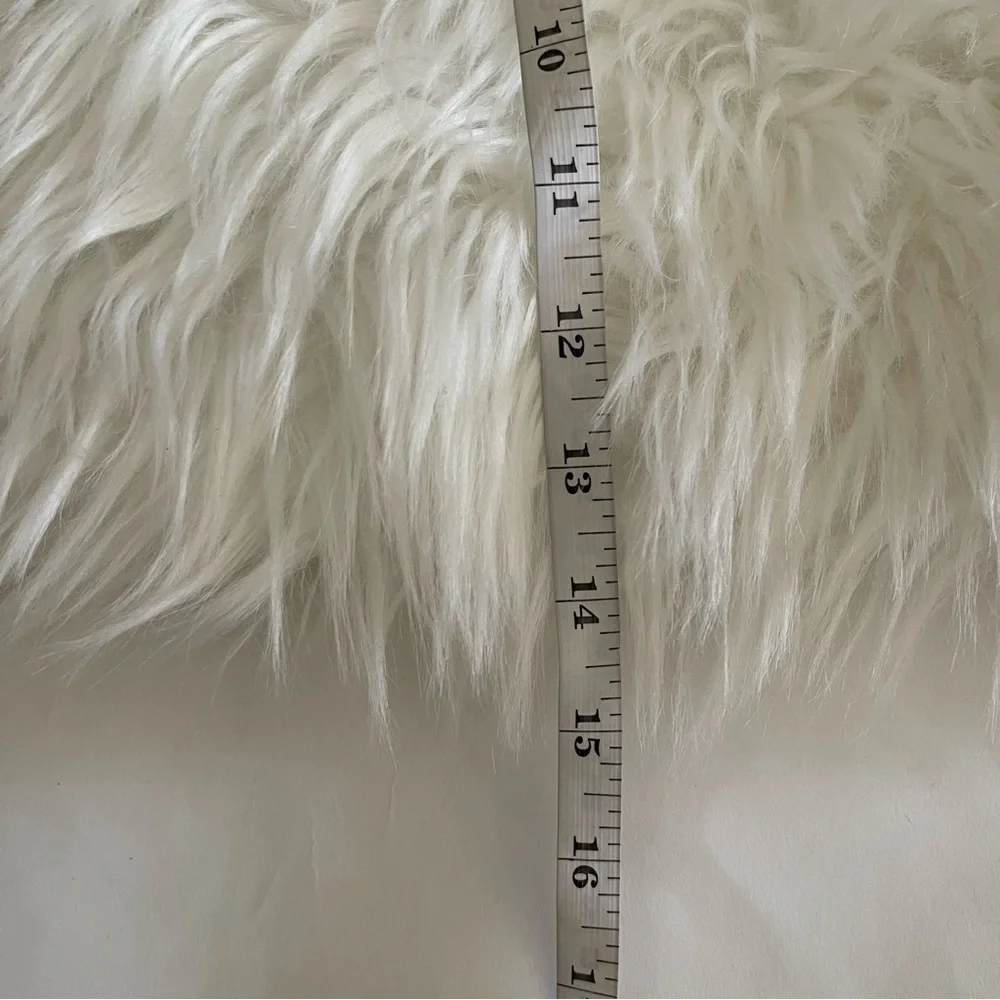 White Faux Fur Pillow Case Covers